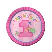 Pappteller 1. Geburtstag,  23cm, 8 St Pappteller 1. Geburtstag,  23cm, 8 St