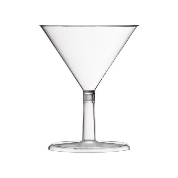Einweg-Fingerfood Becher Martini aus Plastik, Transparent, 24 Stück