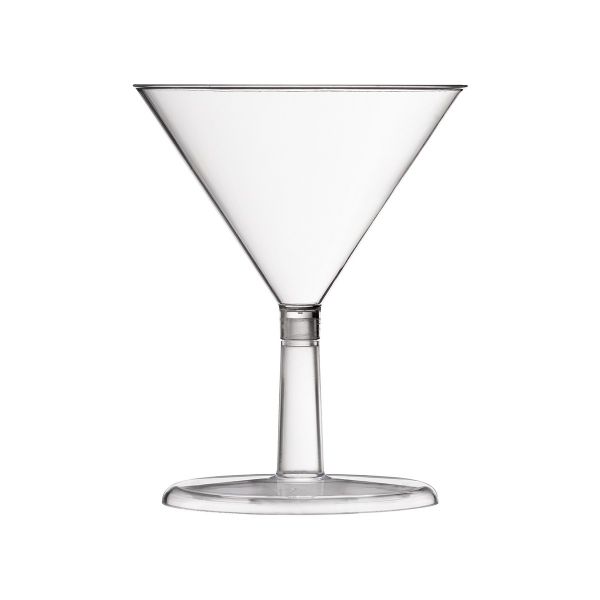 Einweg-Fingerfood Becher Martini aus Plastik, Transparent, 24 Stück