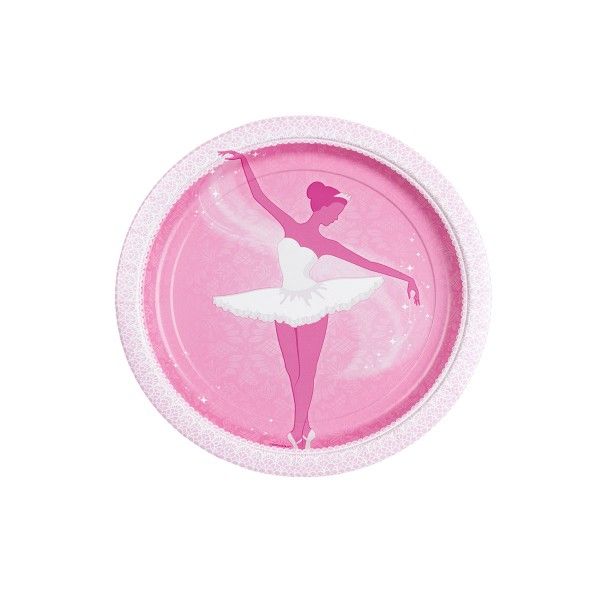 Pappteller Ballerina, ø 18 cm, 8 Stück X