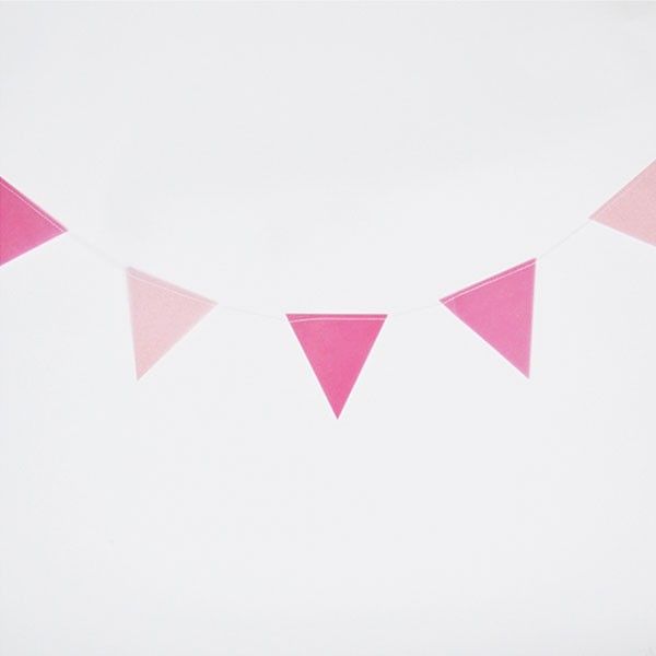 Wimpelkette-pink-3m-neu