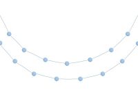 Pom-Pom-Girlande Über den Wolken, hellblau