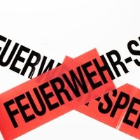 Absperrband Feuerwehr