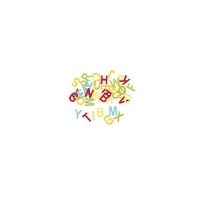 Konfetti Buchstaben aus Filz, bunt, 40 Stück