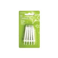 T1142300-Kuchenkerzen-Glitter-weiss-mit-Haltern-10-Stueck T1142300-Kuchenkerzen-Glitter-weiss-mit-Haltern-10-Stueck