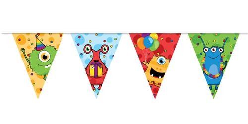 Wimpelkette Monster, 10m