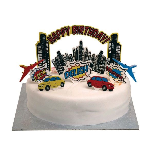 Kuchendekoration Pop Art Superhelden, 11 St