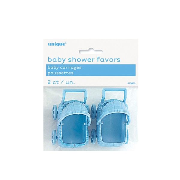 Deko Kinderwagen blau, 2 St