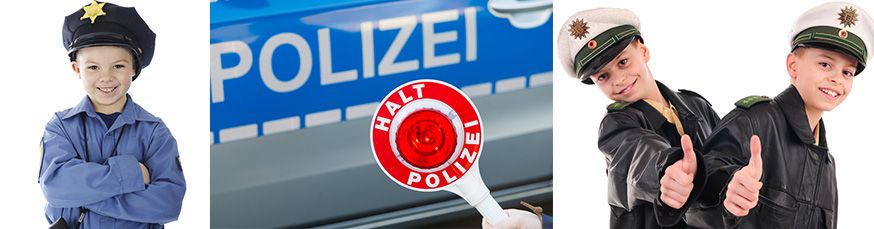 Dieses Geburtstagsmotto ist genau das richitge für kleine Polizeifans. • Fotos: Glenda Powers, Picture-Factory, ehrenberg-bilder / Fotolia.com