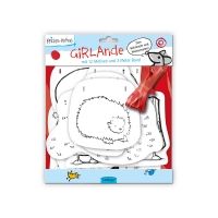 Girlande zum selbst bemalen mit 12 Motiven - 3 m Girlande zum selbst bemalen mit 12 Motiven - 3 m