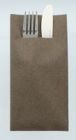Besteckservietten Braun, 40cm, 12 Stück Besteckservietten Braun, 40cm, 12 Stück