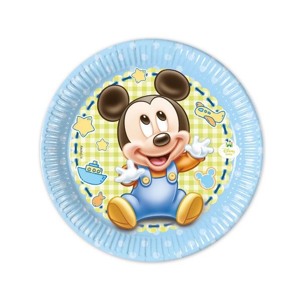 T1142341-Pappteller-Baby-Mickey-20cm-8-Stueck