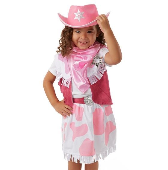 Kostüm Cowgirl, Alter 3-6 Jahre, 4-teilig