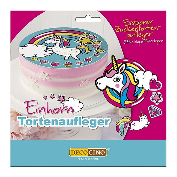 Einhorn Tortenaufleger - Ø16cm