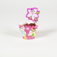 Deko Banderolen mit Pickern fuer Muffins und Cupcakes Hawaii