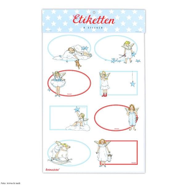 Sticker Etiketten Engel, 8 St