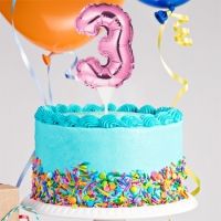 Kuchenpicker Folienballon Zahl 3 in Pink, 22 cm klein, selbstaufblasend, 1 Stück Kuchenpicker Folienballon Zahl 3 in Pink, 22 cm klein, selbstaufblasend, 1 Stück