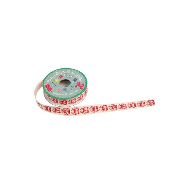 Geschenkband Eulen, wei