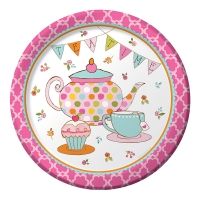 Pappteller Tee Party,  ø23cm, 8 Stück Pappteller Tee Party,  ø23cm, 8 Stück