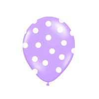 Luftballons mit  Punkten lila,  6 St