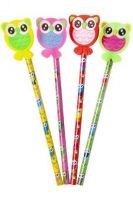 Bleistift mit Eule Set, verschiedene Ausführungen, 4 Stück Bleistift mit Eule Set, verschiedene Ausführungen, 4 Stück