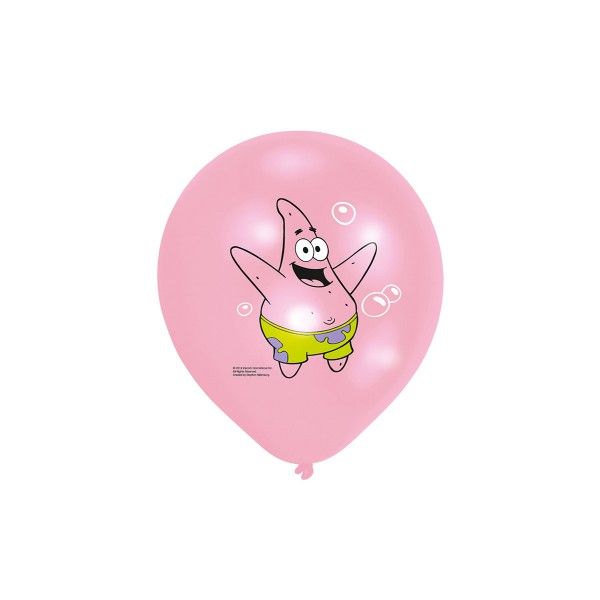 SpongeBob Luftballons, 27,5 cm, vierfabrig, 6 St