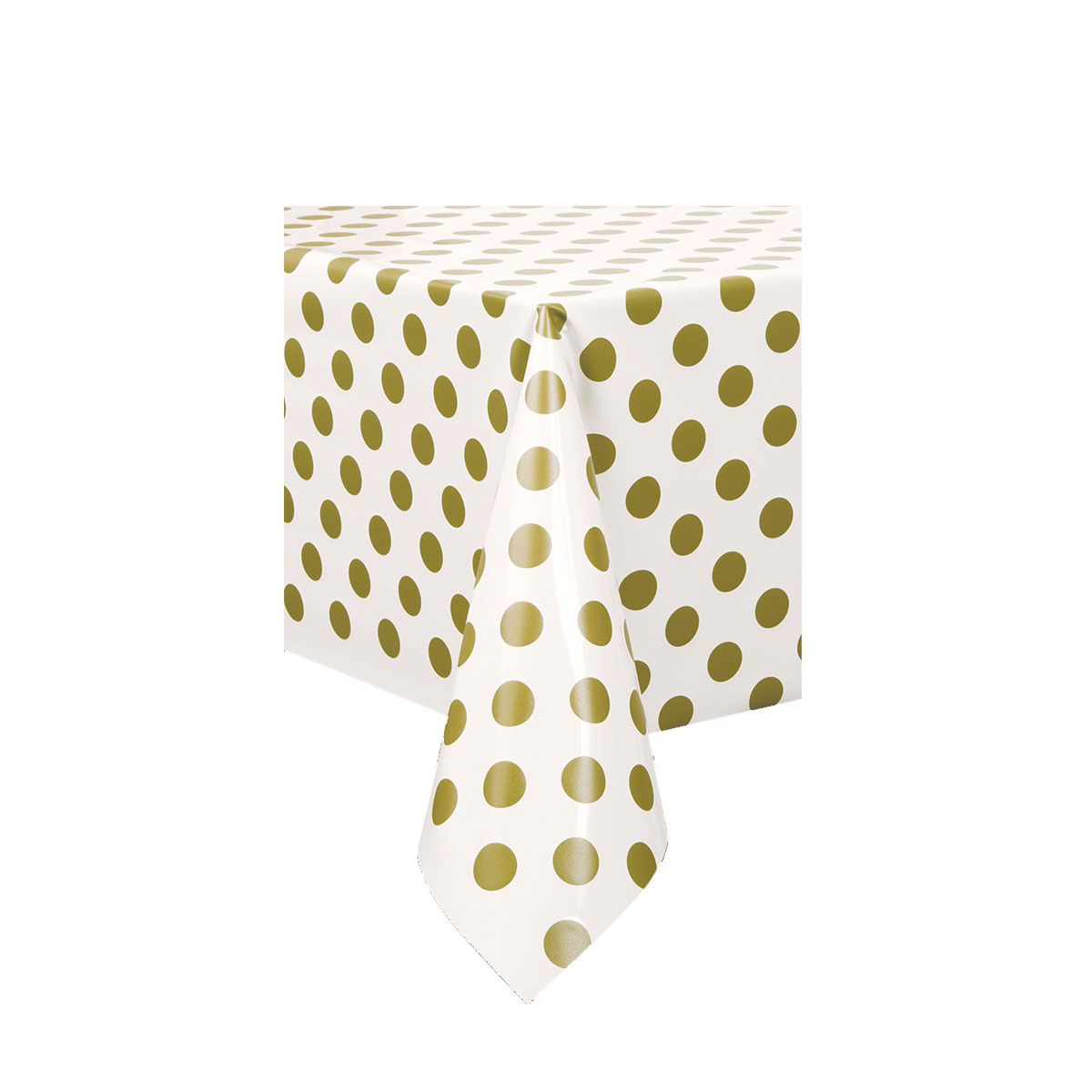 Tischdecke Punkte, gold/weiß, 137x213cm | Tischdecken | Partytisch