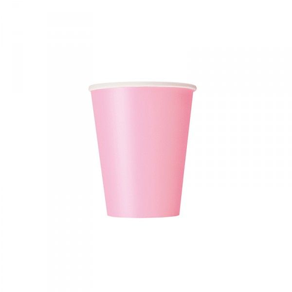 Pappbecher Rosa, 8 Stück