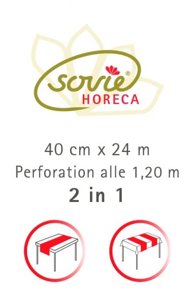 Sovie HOME Tischläufer Else – Beeren-Design Auf Airlaid, 40cm X 4,80m, Perforiert