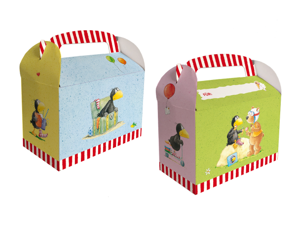 Geschenkboxen der kleine Rabe Socke, 15x8x9,5cm, 6 Stück