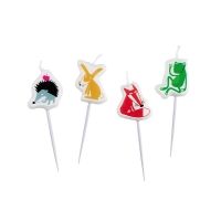 Minikerzen Waldtiere, 4 Stück Minikerzen Waldtiere, 4 Stück