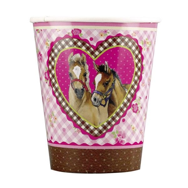 Pferdefreunde Pappbecher, ca. 9,5cm, 