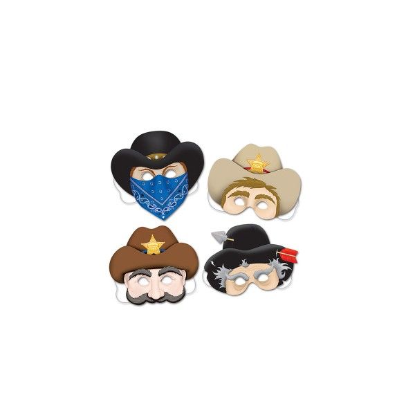 Papiermasken-Cowboys-4-Stueck