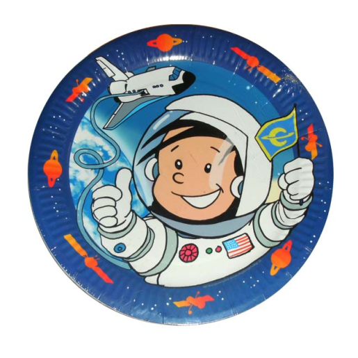 Pappteller Astronaut Flo, ø 23cm, 8 Stück