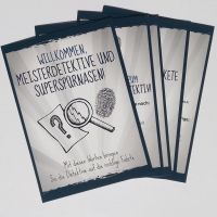 Mottokarten Detektiv, 5 Stück Mottokarten Detektiv, 5 Stück