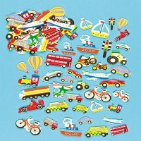 Moosgummi-Aufkleber - Fahrzeuge, 108 St Moosgummi-Aufkleber - Fahrzeuge, 108 St