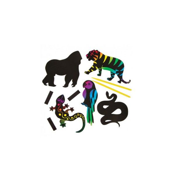 T1142559-Kratzbild-Magnete-Dschungeltiere-12-Stueck