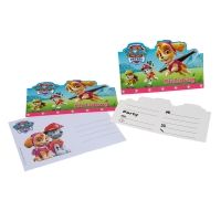 Einladungskarten Paw Patrol, Pink, 6 Stück Einladungskarten Paw Patrol, Pink, 6 Stück