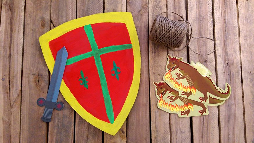 Bastelidee für die Ritterparty: ein eigenes Ritterschild!