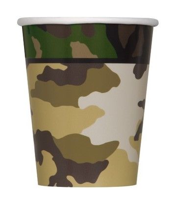 Pappbecher Camouflage, 270 ml