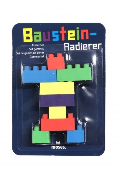 Radiergummi-Set Bausteine, 9 teilig X