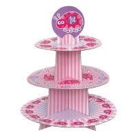 Muffinständer 1. Geburtstag Käfer, Rosa Weiß, 3-stöckig, ca. 25 x 30 cm Muffinständer 1. Geburtstag Käfer, Rosa Weiß, 3-stöckig, ca. 25 x 30 cm