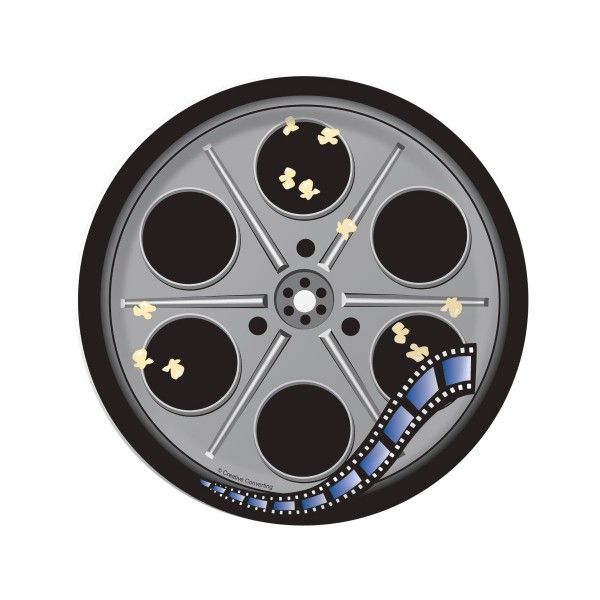 Pappteller Filmrolle,  17,8cm, 8 St